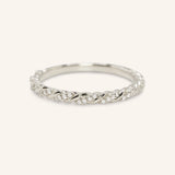 Woven Diamond Wedding Band