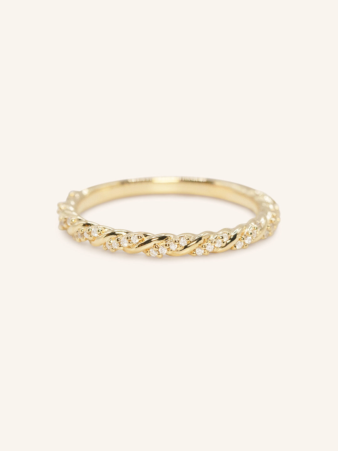 Woven Diamond Wedding Band - Main Image