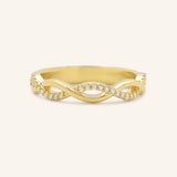 Interwoven Diamond Wedding Ring
