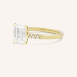 Hotaru Emerald Cut Diamond Engagement Ring