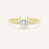 Hotaru Emerald Cut Diamond Engagement Ring
