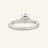 Levana Round Diamond Twist Accented Engagement Ring
