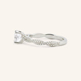 Levana Round Diamond Twist Accented Engagement Ring