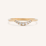 Beta One Pinpoint Curved Diamond Wedding Band