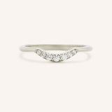 Beta One Pinpoint Curved Diamond Wedding Band