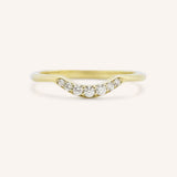 Beta One Pinpoint Curved Diamond Wedding Band