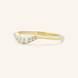 Beta One Pinpoint Curved Diamond Wedding Band