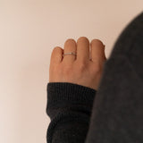 Tea Dress Round Baguette Diamond Wedding Ring