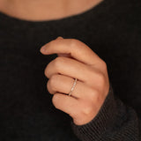 Tea Dress Round Baguette Diamond Wedding Ring