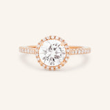 Tamiya Round Halo Diamond Engagement Ring