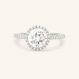Tamiya Round Halo Diamond Engagement Ring