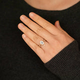 Claire Oval Diamond Halo Vintage-Style Engagement Ring