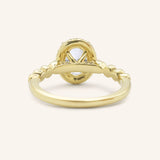 Claire Oval Diamond Halo Vintage-Style Engagement Ring