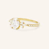 Melina Dee Oval Diamond Engagement Ring