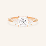 Melina Dee Square Diamond Engagement Ring