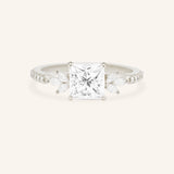 Melina Dee Square Diamond Engagement Ring