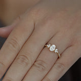 Melina Dee Oval Diamond Engagement Ring