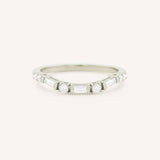 Celia Curved Diamond Wedding Band