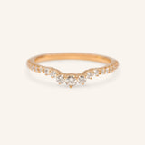Whitney Curved Diamond Wedding Band
