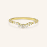 Whitney Curved Diamond Wedding Band
