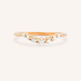 Arella Curved Diamond Wedding Band