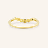Arella Curved Diamond Wedding Band
