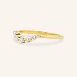 Arella Curved Diamond Wedding Band