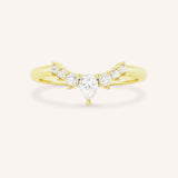Helene Curved Diamond Wedding Band