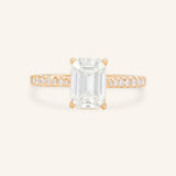 Nola Jean Emerald Cut Diamond Engagement Ring