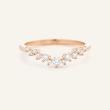 Misty Curved Diamond Wedding Band