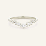 Misty Curved Diamond Wedding Band
