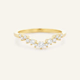 Misty Curved Diamond Wedding Band