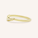 Misty Curved Diamond Wedding Band