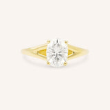 Sabora Oval Diamond Split Shank Engagement Ring