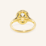 Emiko Oval Diamond Halo Split Shank Engagement Ring