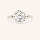 Emiko Round Diamond Halo Split Shank Engagement Ring