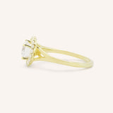 Emiko Round Diamond Halo Split Shank Engagement Ring