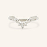 Lynnette Flora Curved Diamond Wedding Band
