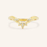 Lynnette Flora Curved Diamond Wedding Band
