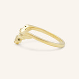Lynnette Flora Curved Diamond Wedding Band