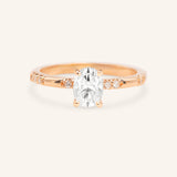 Eliane Oval Diamond Accented Engagement Ring