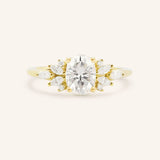 Janess Oval Cluster Engagement Ring