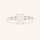 Bella Emerald Cut Diamond Engagement Ring