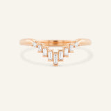 Nile Curved Baguette and Round Diamond Band