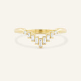Nile Curved Baguette and Round Diamond Band