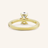 Oval Diamond Solitaire Engagement Ring with Diamond Accents