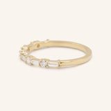 Elvire Baguette Round Diamond Ring