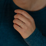 Elvire Baguette Round Diamond Ring