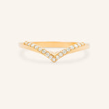 Lavina Curved Diamond Wedding Band