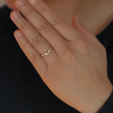 Miluse Curved Diamond Wedding Band
